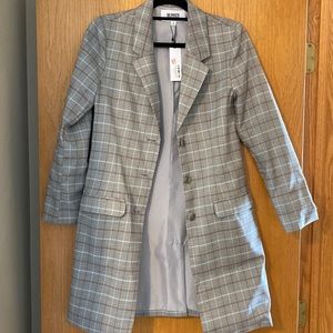 NWT BB Dakota by Steve Madden Long Gray Blazer